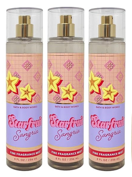 Starfruit Sangria Bath & Body Works Fine Fragrance Mist 3 Pack