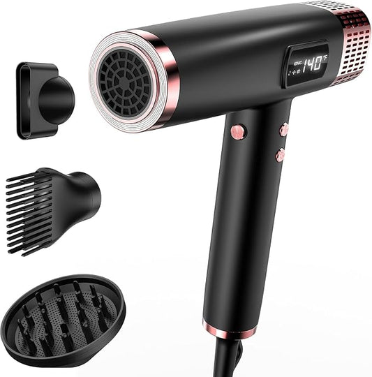 MESCOMB MESCOMB Dual Voltage Travel Hair Dryer with Diffuser Black product image 1