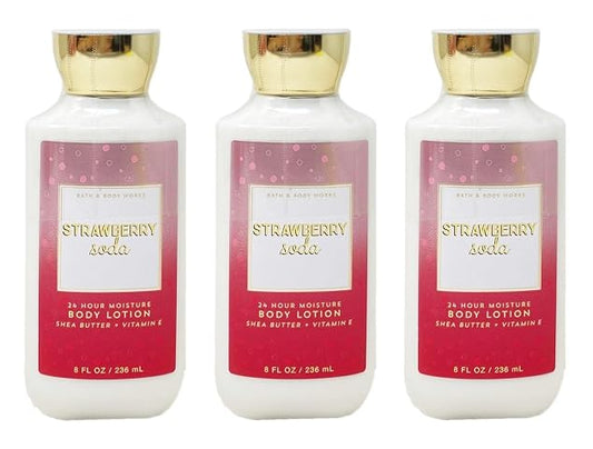 STRAWBERRY SODA Bath & Body Works Body Lotion 3 Pack