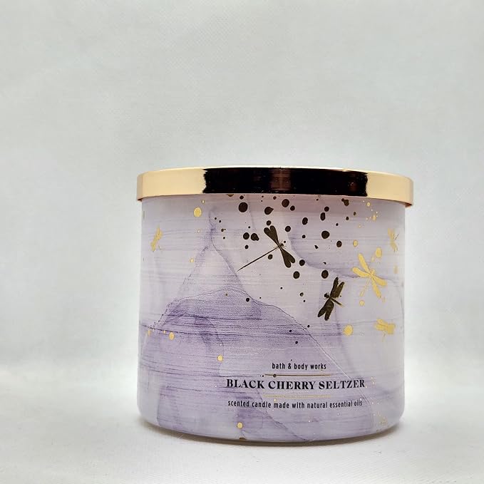 BLACK CHERRY SELTZER Bath & Body Works 3 Wick Candle