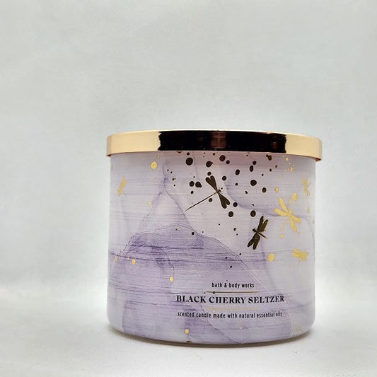 BLACK CHERRY SELTZER Bath & Body Works 3 Wick Candle