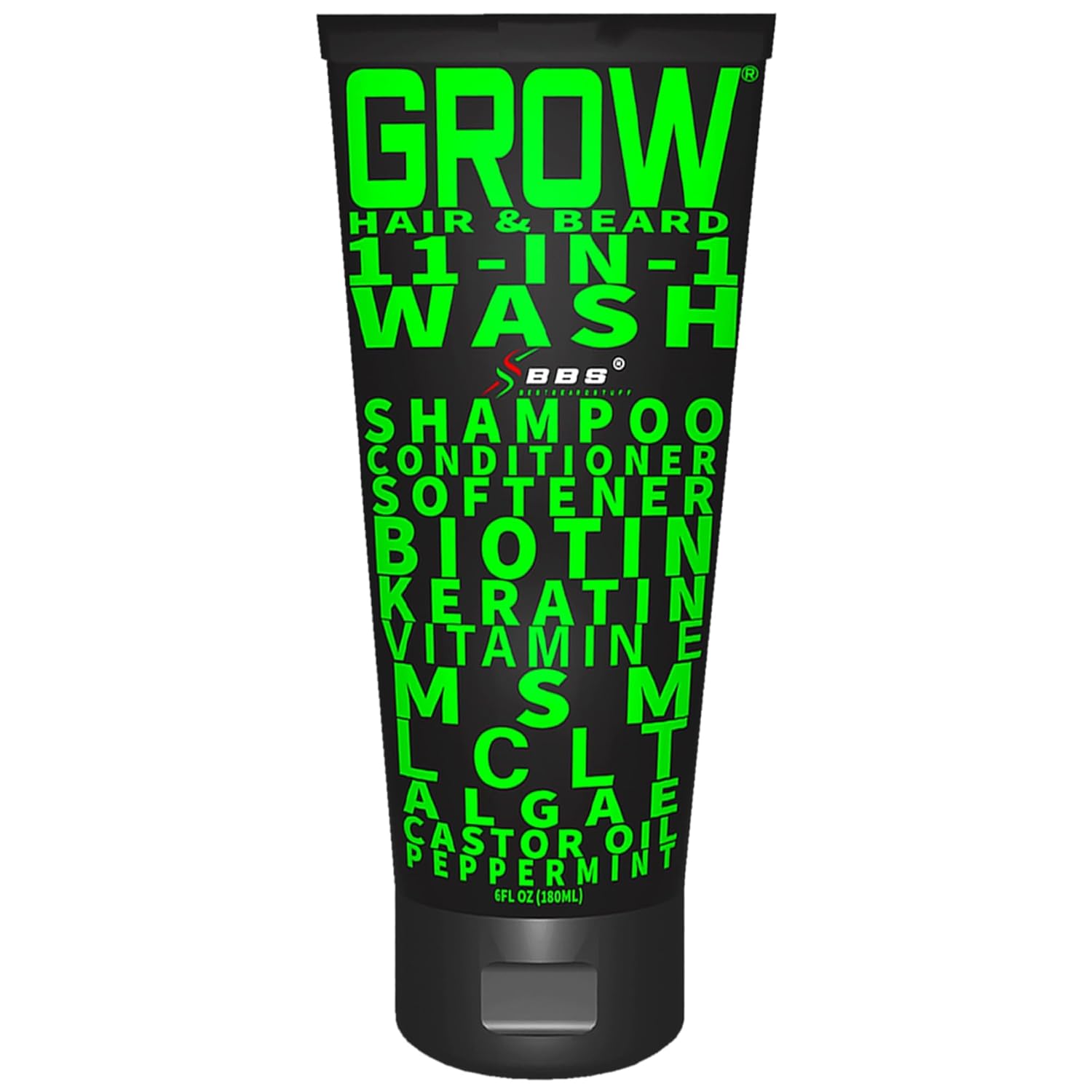 BBS BEST BEARD STUFF GROW 11 in 1 Hair and Beard Wash 6 oz product image 1