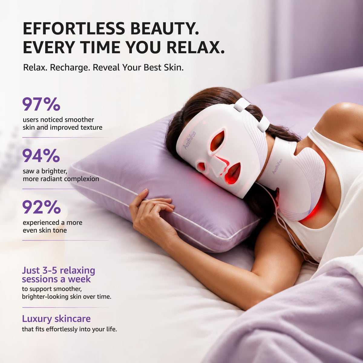 Aesthifae 7 in 1 Red Light Therapy Mask for Face Neck and Chest product image 7