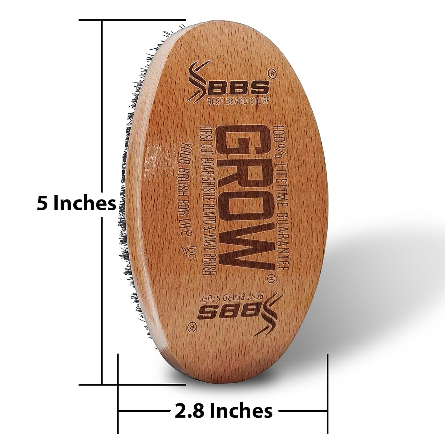 BBS BEST BEARD STUFF GROW Boar Bristle Beard and Wave Brush product image 2