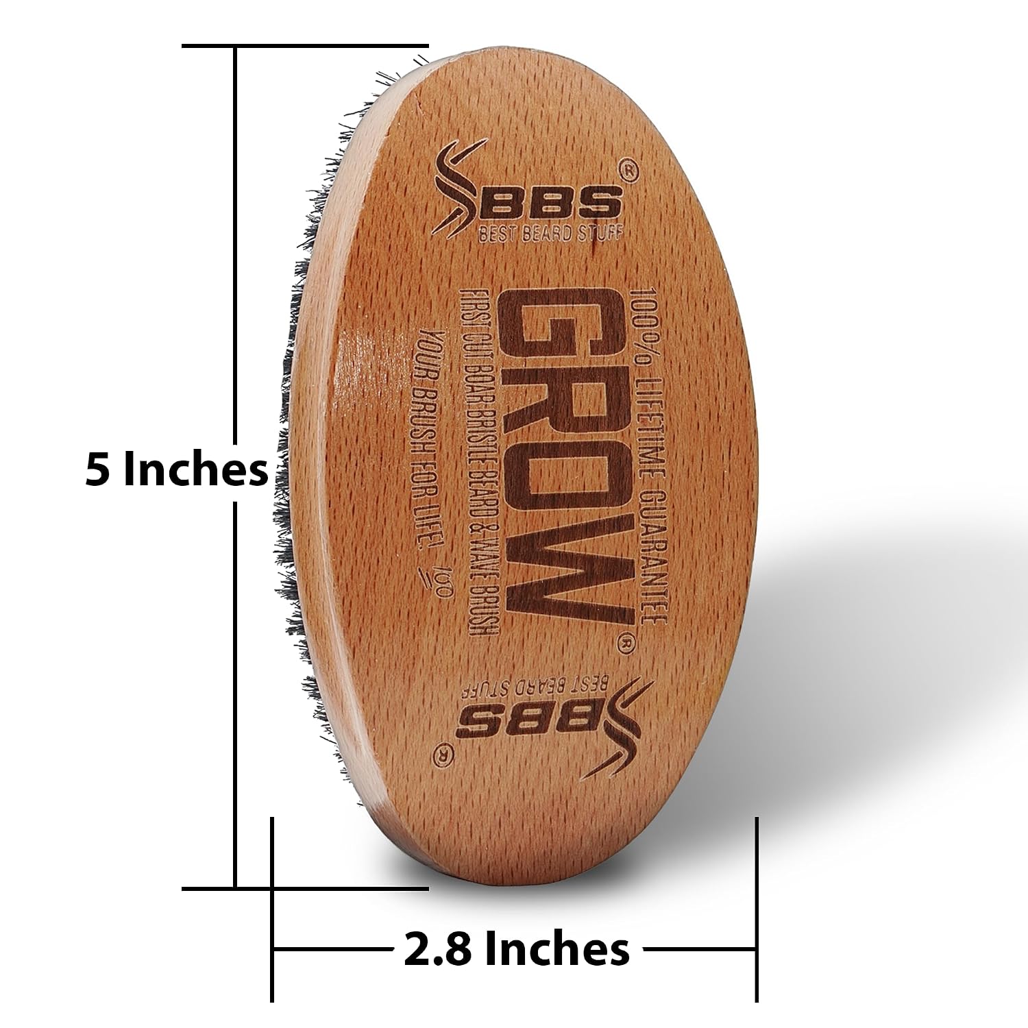 BBS BEST BEARD STUFF GROW Boar Bristle Beard and Wave Brush product image 2