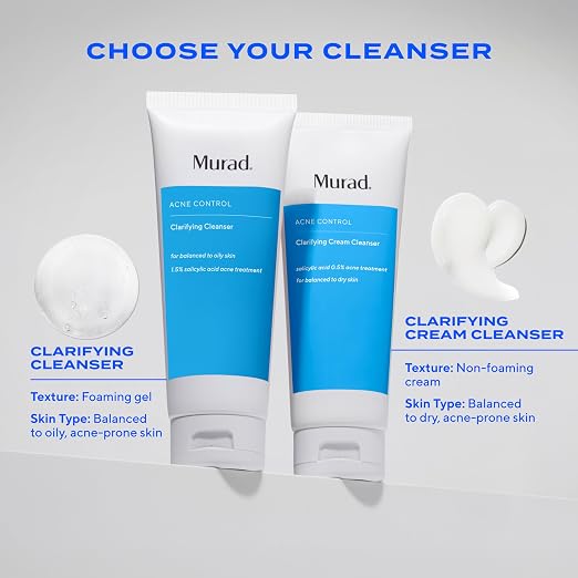 Murad Acne Control Clarifying Cleanser - premium skincare detail - Murad salicylic acid acne cleanser