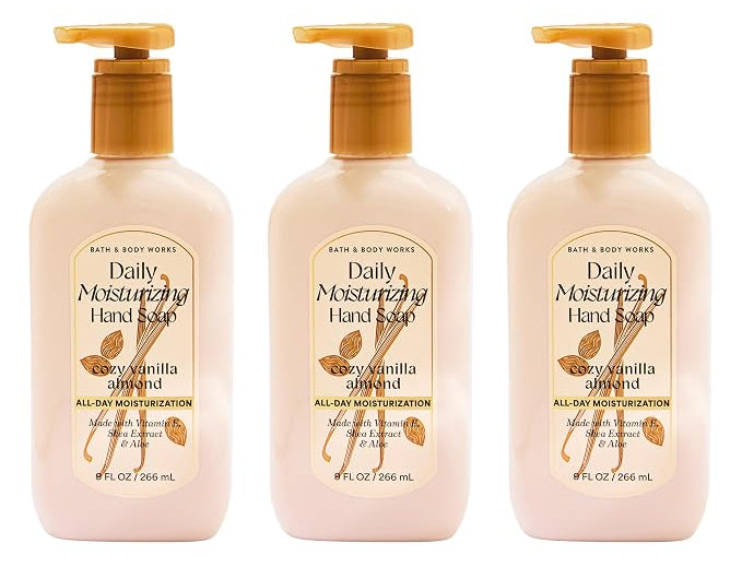 Cozy Vanilla Almond Bath & Body Works Daily Moisturizing Hand Soap 3 Pack