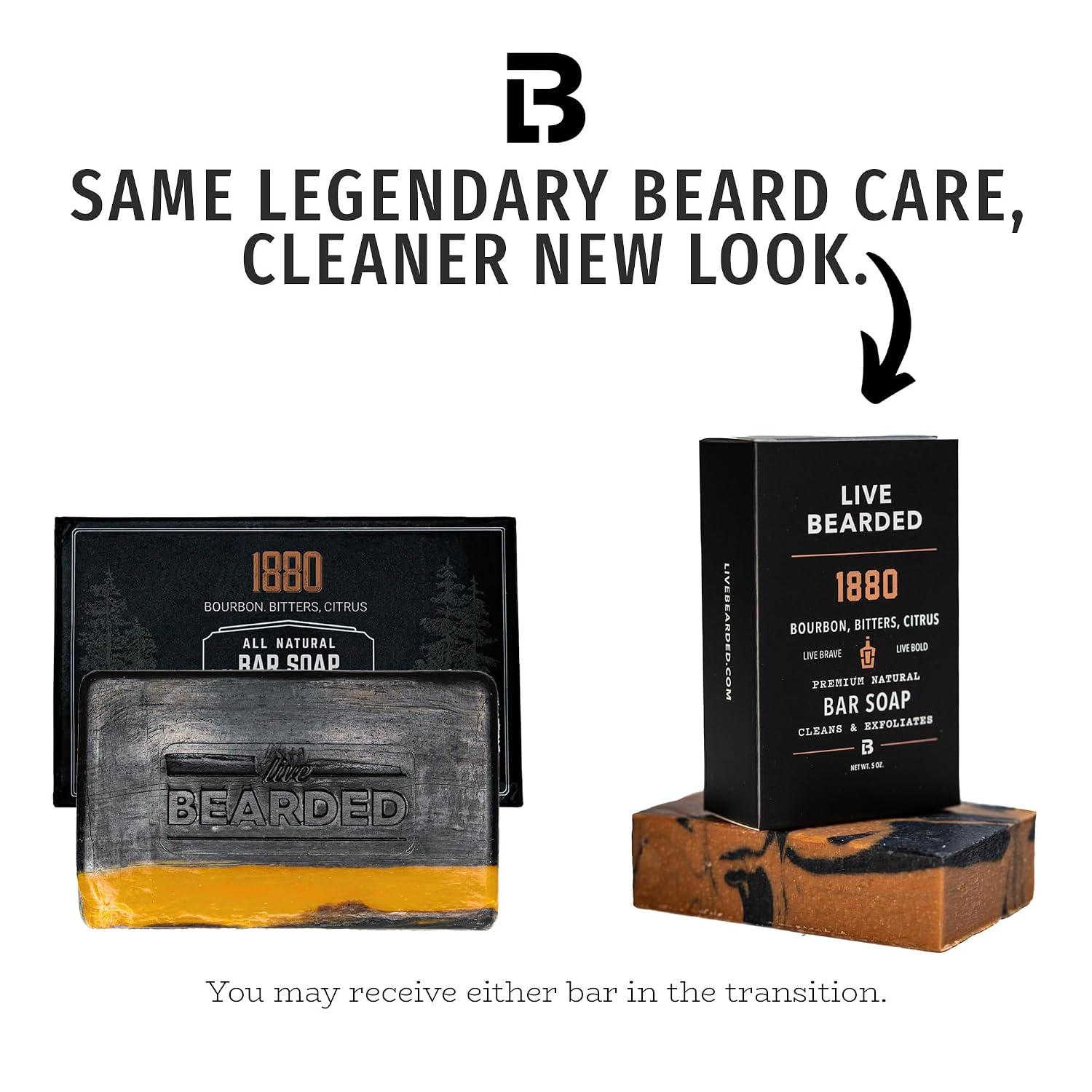 LIVE BEARDED Bar Soap for Men 1880 3 Pack product image 2