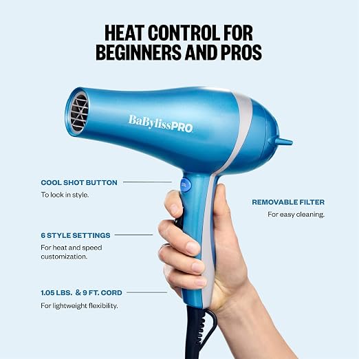 BaBylissPRO BaBylissPRO Nano Titanium 2000 Watt Hair Dryer product image 5