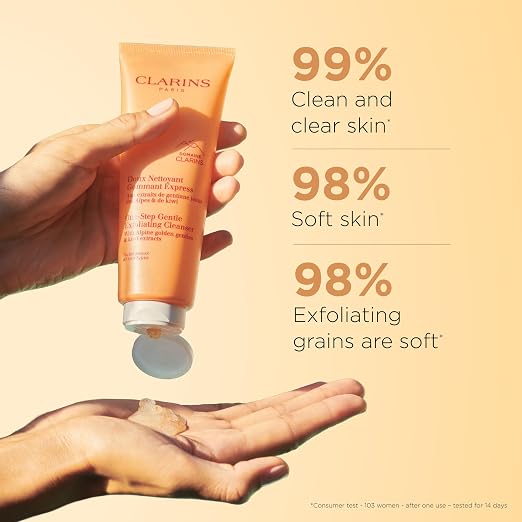 CLARINS One-Step Gentle Exfoliating Cleanser product packaging and jar or bottle view for a luxury facial cleansing routine