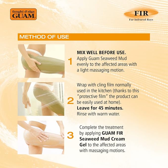 GUAM Original Hot Seaweed Mud Body Wrap - 1000 g, key ingredients and body care benefits