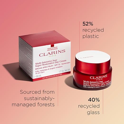 CLARINS Super Restorative Day Cream SPF 15 additional skincare routine image for luxury anti-aging skincare and hydration