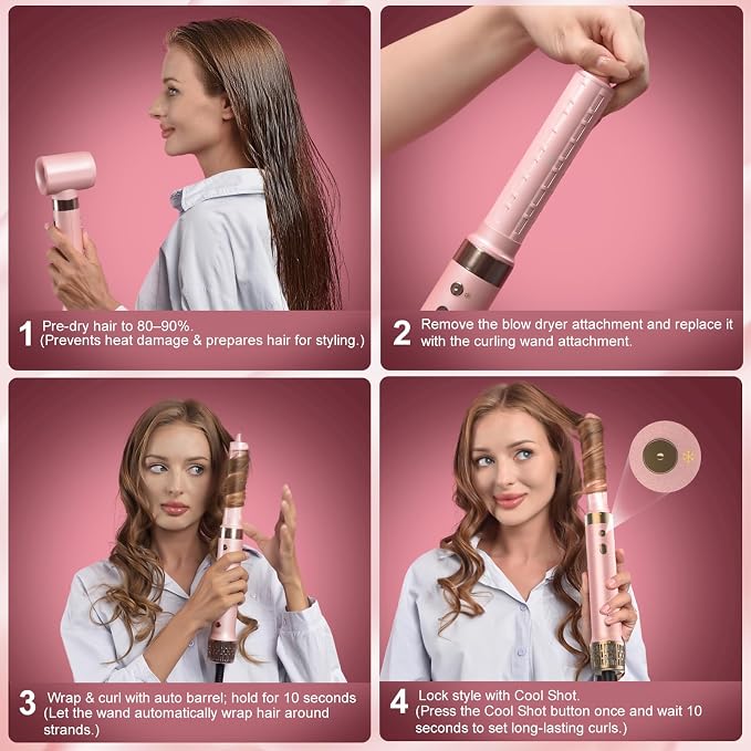 StyleVibe StyleVibe 6 in 1 Air Styler Hair Dryer and Blow Dryer Brush product image 8