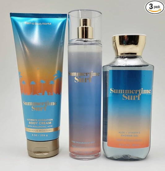 SUMMERTIME SURF Bath & Body Works 3 Steps