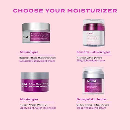 Murad Hydro-Hyaluronic Face Cream - ingredient and routine view - Murad hydro hyaluronic face cream