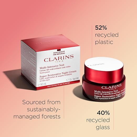 CLARINS Super Restorative Night Cream additional skincare routine image for luxury anti-aging skincare and hydration