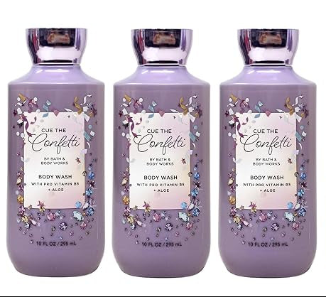 Cue The Confetti Bath & Body Works Body Wash 3 Pack