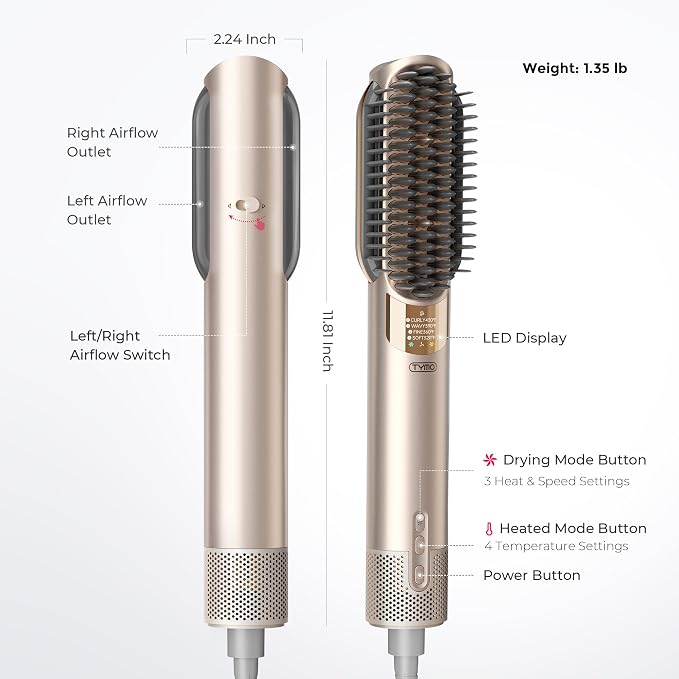 TYMO TYMO Flowy 2 in 1 Air Straightener Brush product image 7