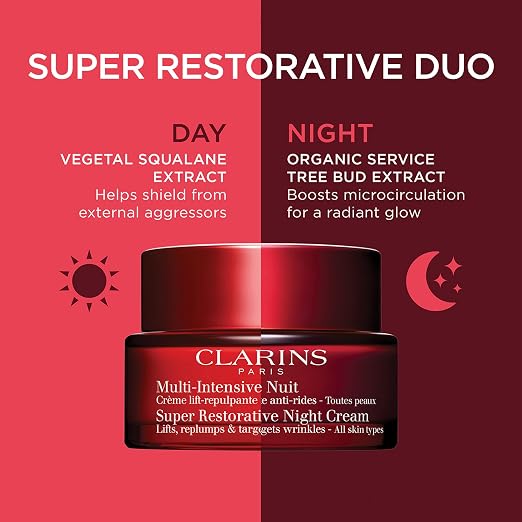 CLARINS Super Restorative Day Cream SPF 15 ingredient or formula highlight image for luxury anti-aging skincare and hydration