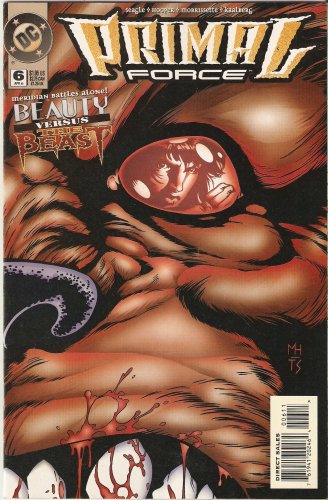 Front cover of Primal Force #6, published by DC Comics, 1995, mint condition ungraded collectible comic book