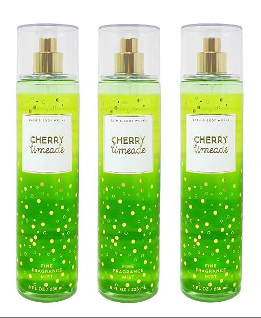 CHERRY LIMEADE Bath & Body Works Fine Fragrance Mist 3-Pack 