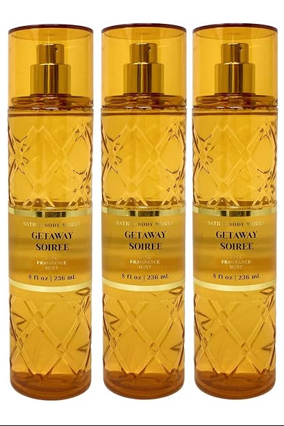 Getaway Soiree Bath & Body Works Fine Fragrance Mist 3 Pack