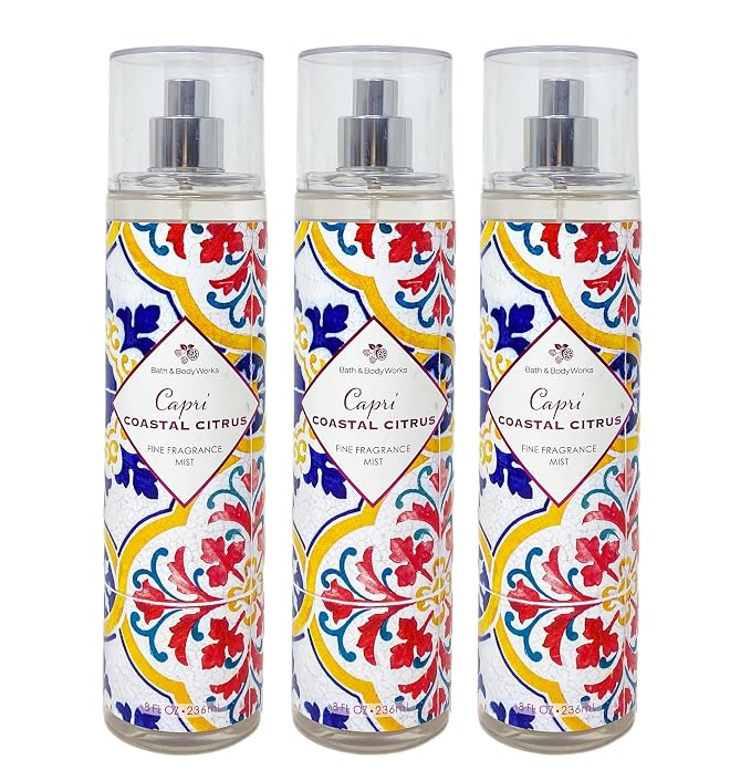 CAPRI COASTAL CITRUS Bath & Body Works Fine Fragrance Mist 3-Pack product image 1