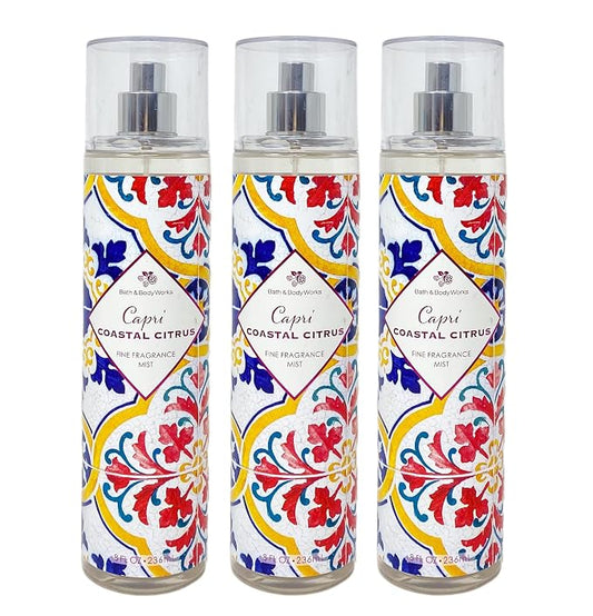 CAPRI COASTAL CITRUS Bath & Body Works Fine Fragrance Mist 3-Pack product image 1