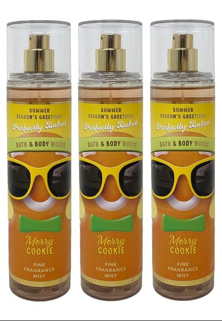Merry Cookie Bath & Body Works Fine Fragrance Mist 3 Pack