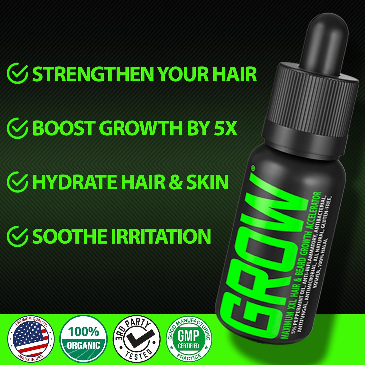 BBS BEST BEARD STUFF GROW XXL Beard Oil and 5 Percent Minoxidil Serum Bundle product image 2