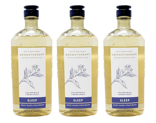 Chamomile + Bergamot Bath & Body Works Aromatherapy Body Wash 3 Pack