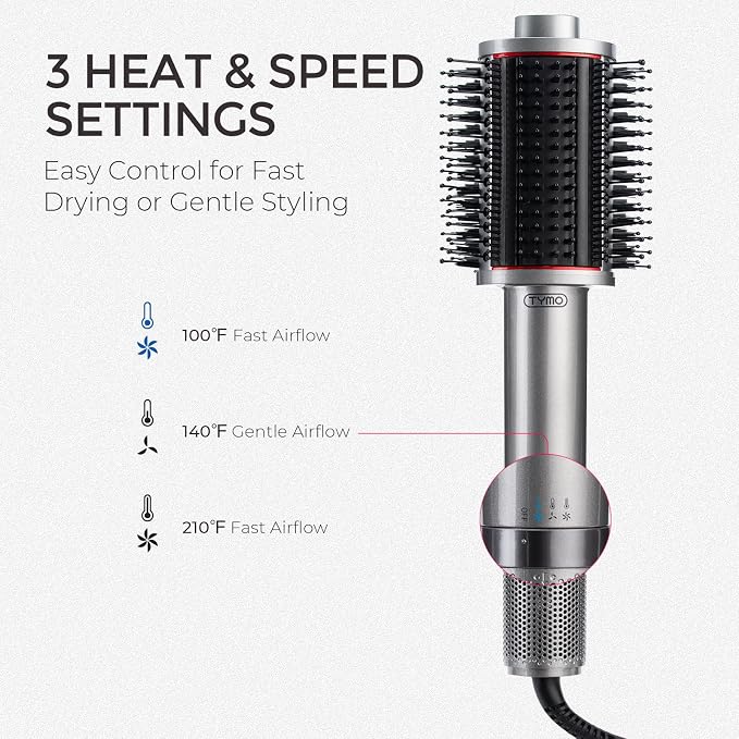 TYMO TYMO 4.0 Ionic Hair Blow Dryer Brush Metal Grey product image 7