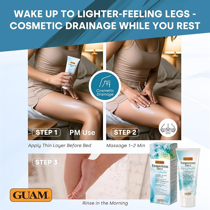 GUAM DREN Cold-Formula Seaweed Body Cream for Heavy-Looking Legs - 200 ml, key ingredients and body care benefits