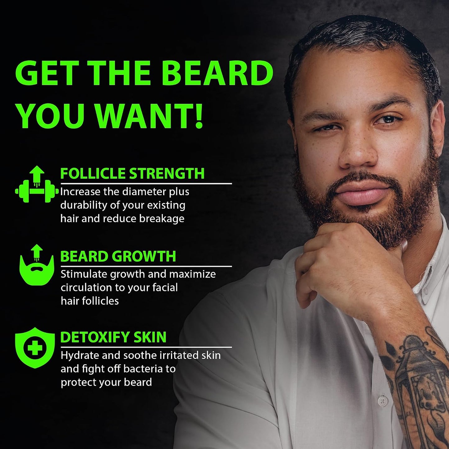 BBS BEST BEARD STUFF 2X Thickening Biotin Beard Balm and Mustache Wax product image 4