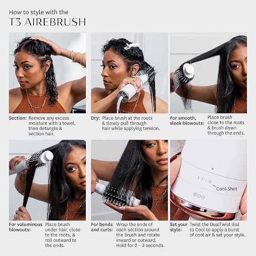 T3 T3 AireBrush One Step Smoothing and Volumizing Hair Dryer Brush product image 9
