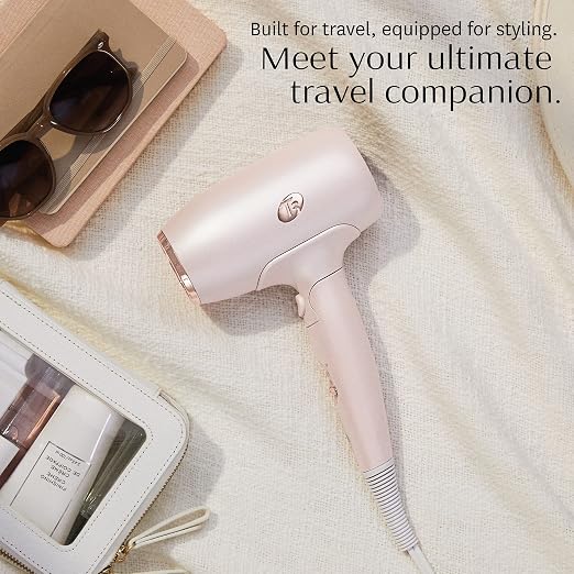 T3 T3 Afar Dual Voltage Travel Hair Dryer Satin Blush product image 8