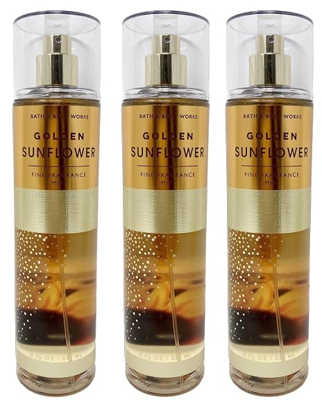 GOLDEN SUNFLOWER Bath & Body Works Fine Fragrance Mist 3-Pack product image 1