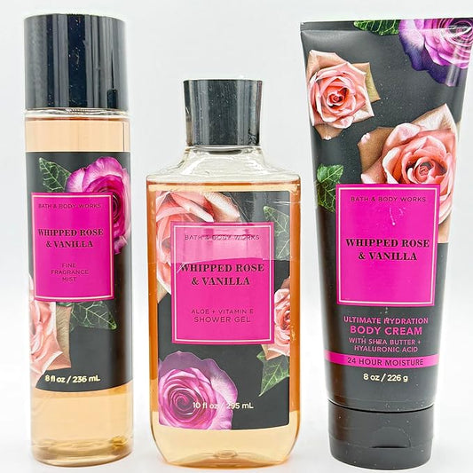 WHIPPED ROSE & VANILLA Bath & Body Works 3 Steps alternate view 2