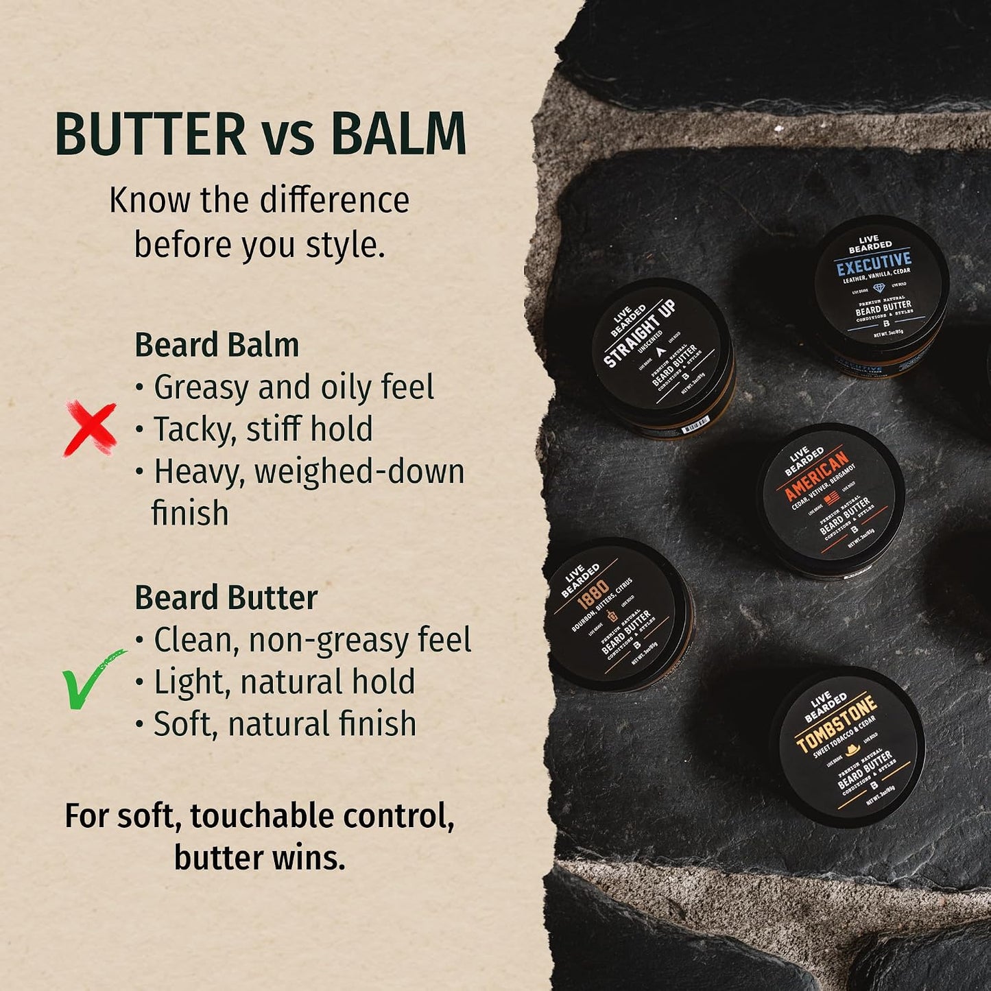 LIVE BEARDED Beard Butter 1880 3 fl oz product image 2
