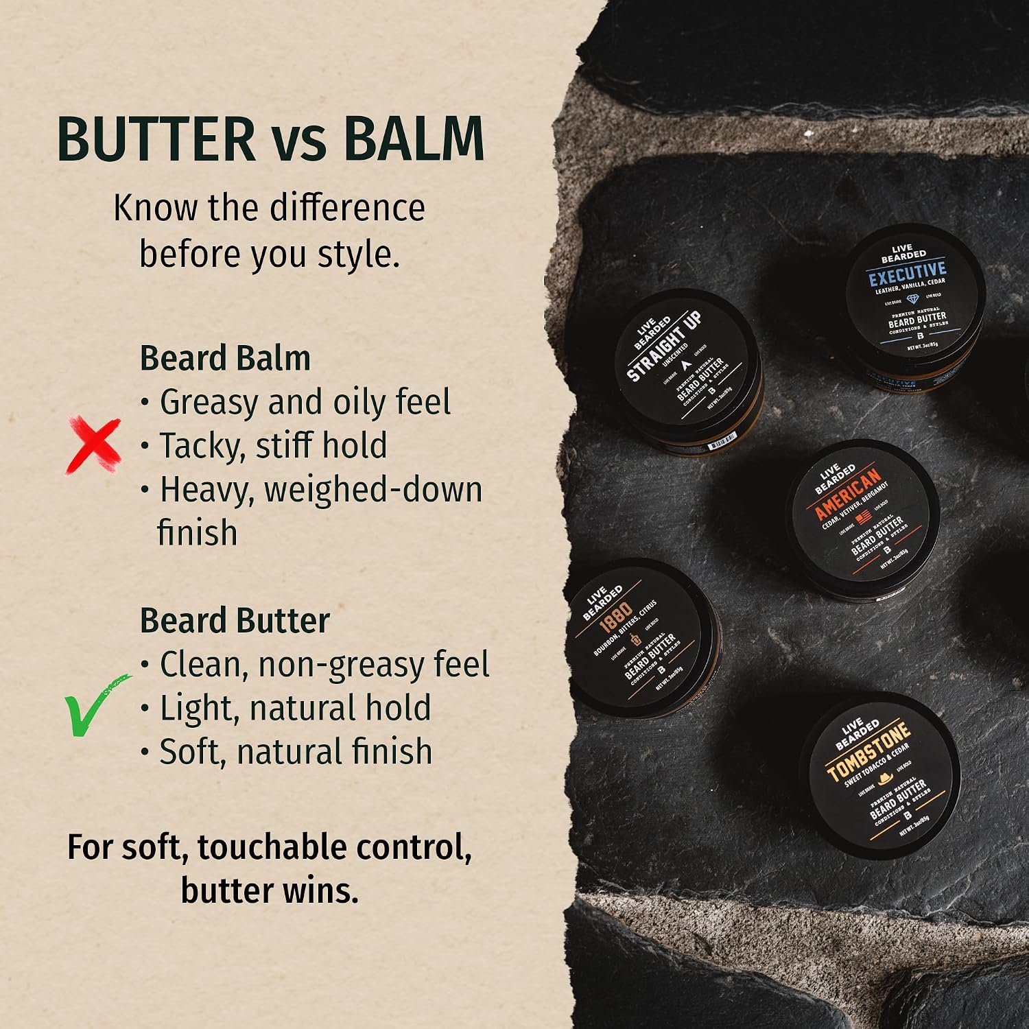 LIVE BEARDED Beard Butter 1880 3 fl oz product image 2