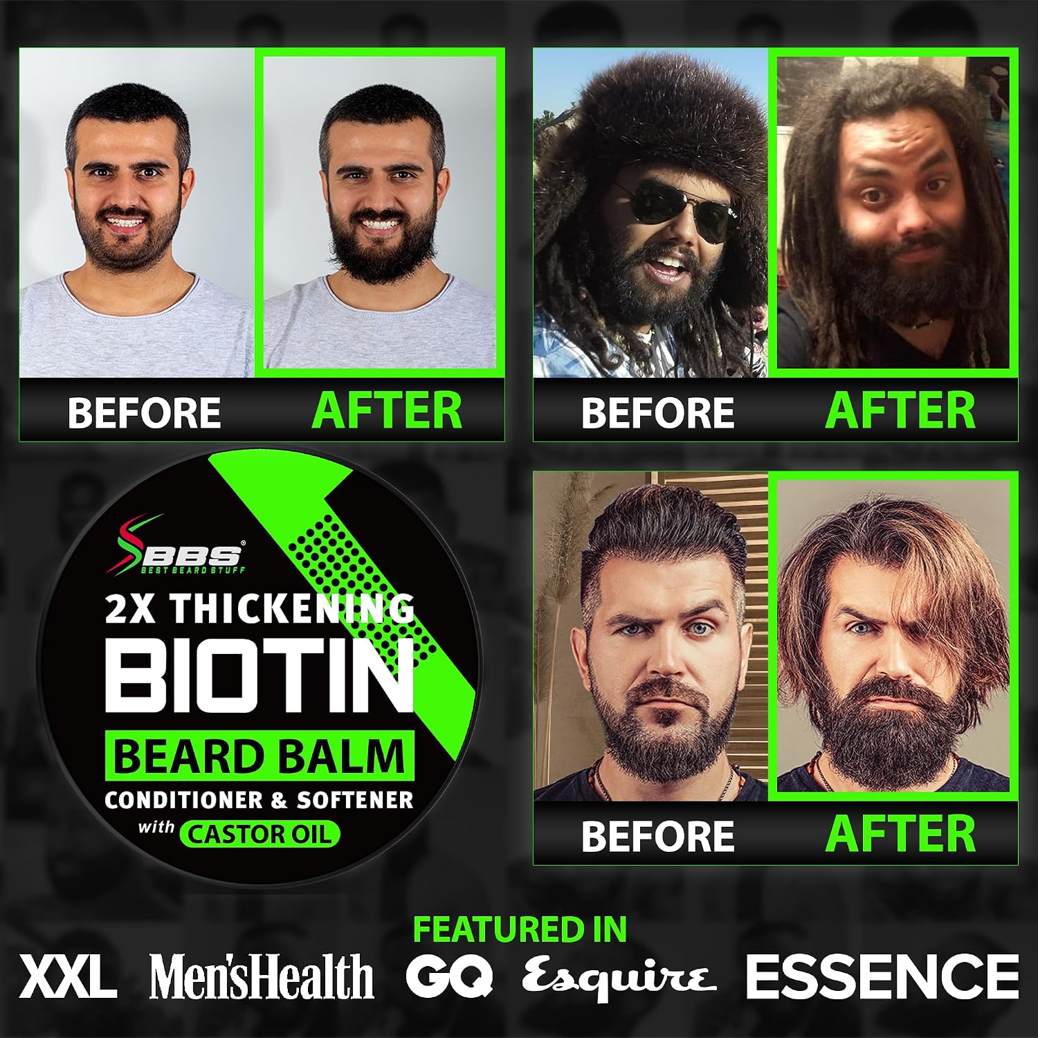BBS BEST BEARD STUFF 2X Thickening Biotin Beard Balm and Mustache Wax product image 5
