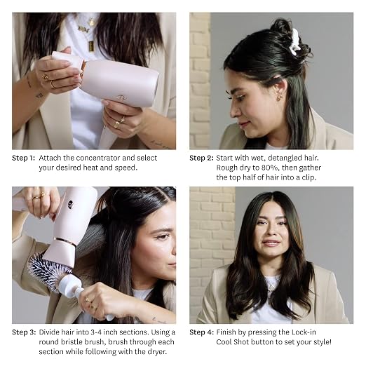 T3 T3 Afar Dual Voltage Travel Hair Dryer Satin Blush product image 12