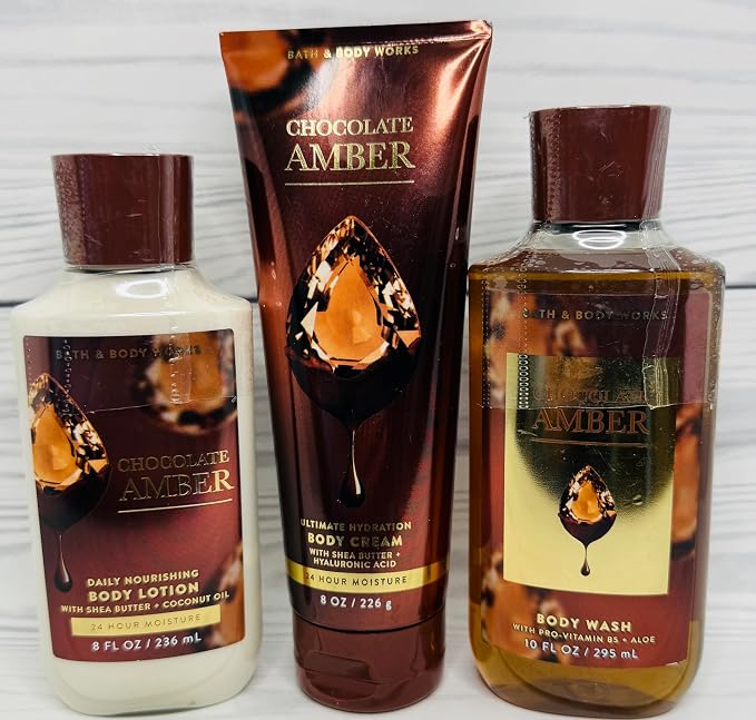 Bath & Body Works CHOCOLATE AMBER Body Care Set - alternate view 2