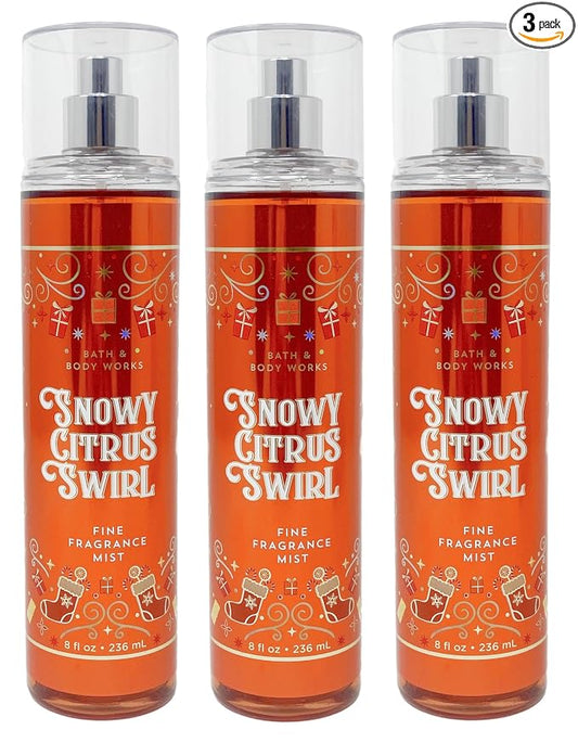 SNOWY CITRUS SWIRL Bath & Body Works Fragrance Mist 3 Pack