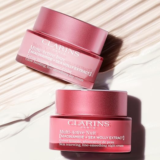 CLARINS Multi-Active Day Moisturizer lifestyle skincare routine image for luxury anti-aging skincare and hydration
