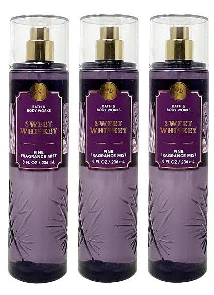 SWEET WHISKEY Bath & Body Works Fragrance Mist 3 Pack