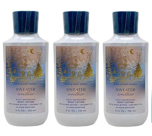 SWEATER WEATHER Bath & Body Works Body Lotion 3 Pack