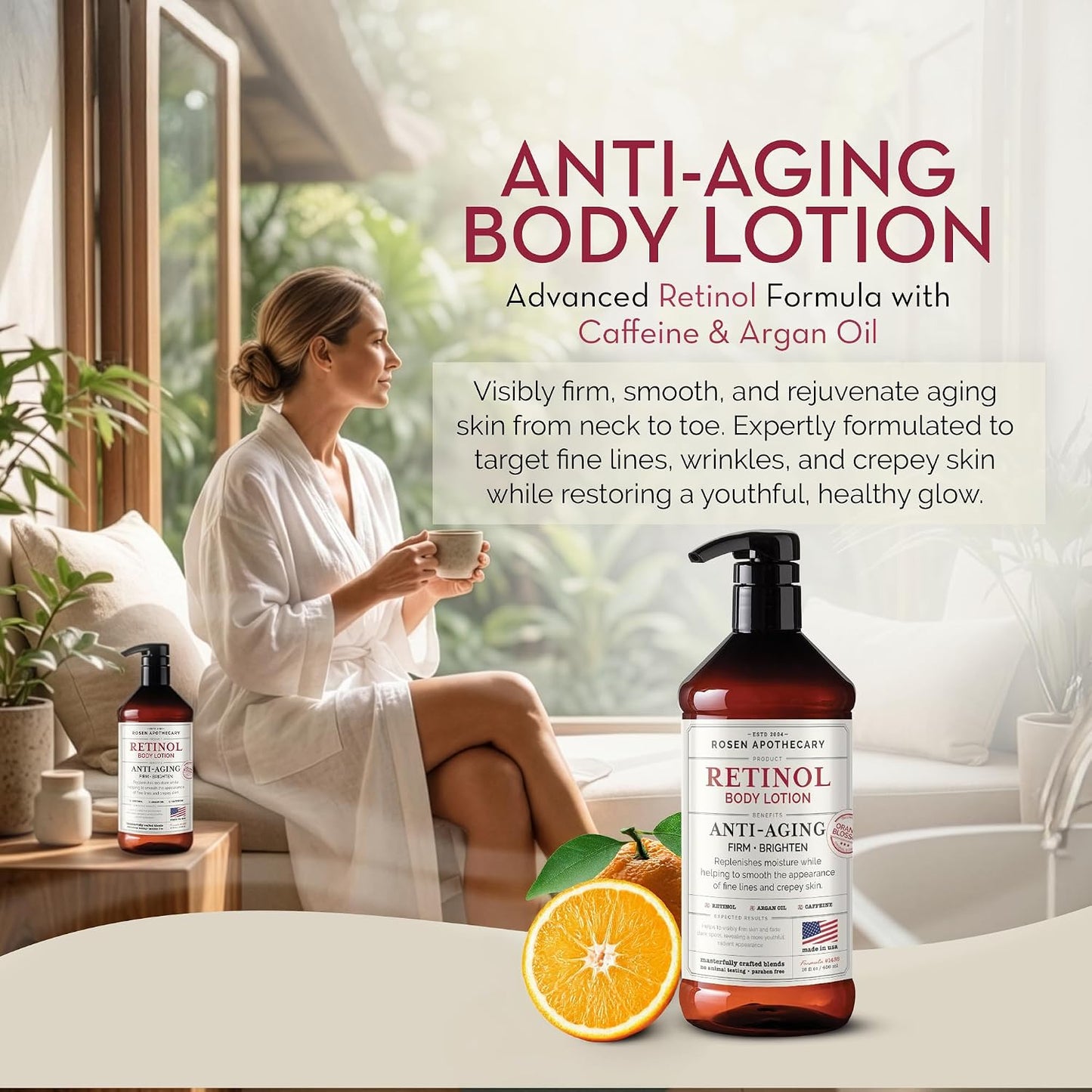 ROSEN APOTHECARY Anti Aging Retinol Body Lotion 16 oz product image 2