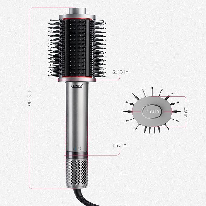 TYMO TYMO 4.0 Ionic Hair Blow Dryer Brush Metal Grey product image 8