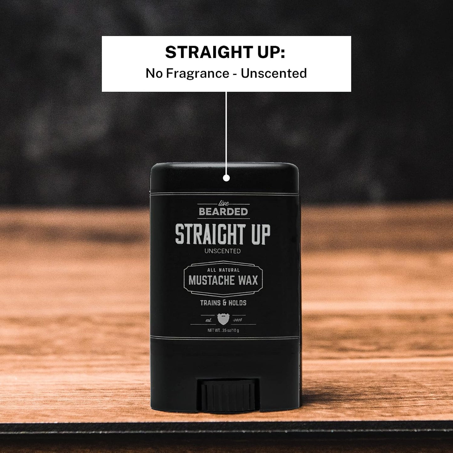 LIVE BEARDED Mustache Wax Stick Straight Up 0.35 oz product image 3